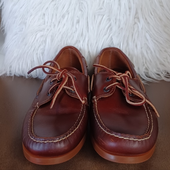 TIMBERLAND MEN'S CLASSIC LEATHER BOAT SHOES SZ: 8.5 - Picture 4 of 7